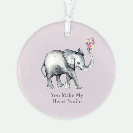 Hanging Ceramic Decoration - Elephant Smile Decor Crumble and Core   