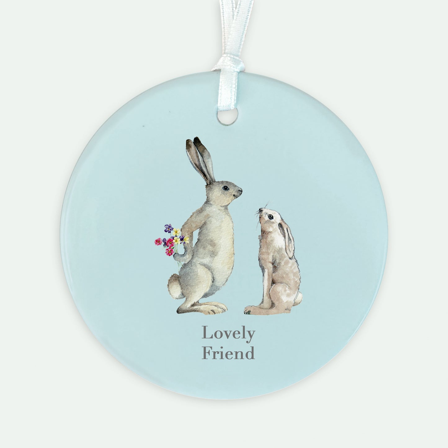 A6 Greeting Card with Ceramic Keepsake - Hare Lovely Friend Greeting & Note Cards Crumble and Core   