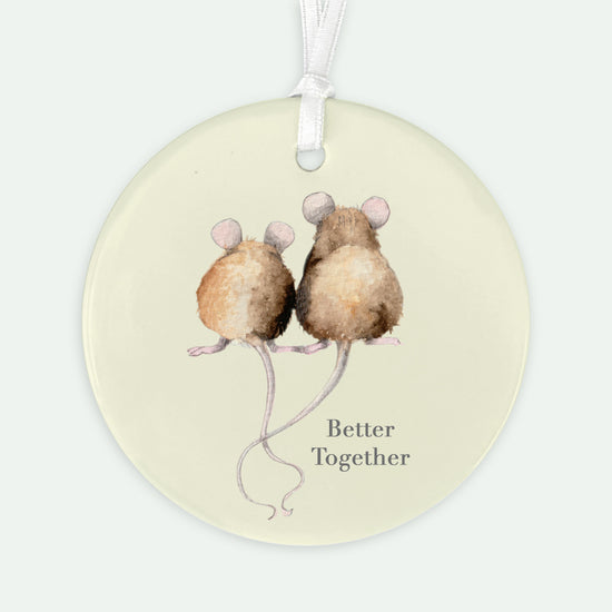 A6 Greeting Card with Ceramic Keepsake - Mice Better Together Greeting & Note Cards Crumble and Core   