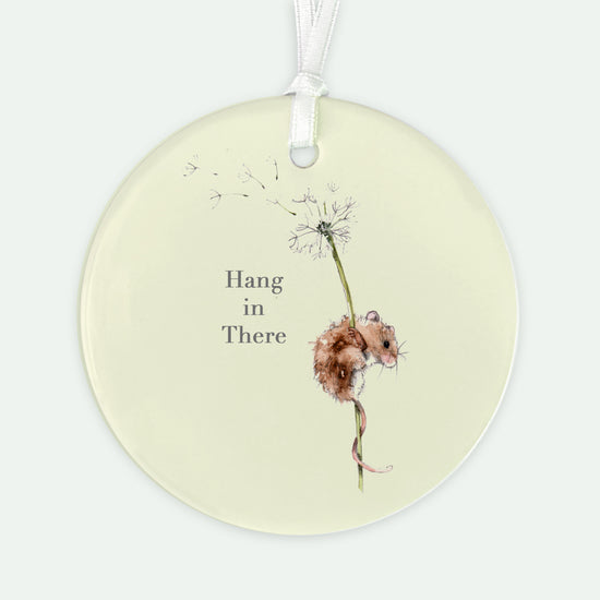 Hanging Ceramic Decoration - Mouse Hang in There Decor Crumble and Core   