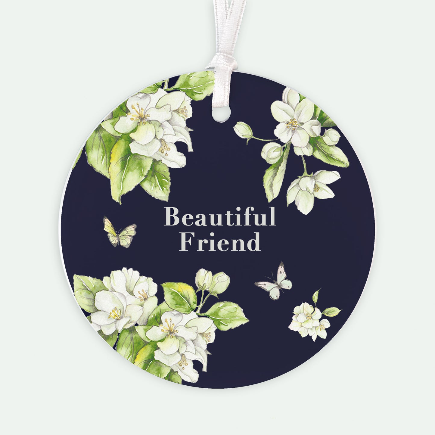 A6 Greeting Card with Ceramic Keepsake - Blossom Navy Beautiful Friend Greeting & Note Cards Crumble and Core   
