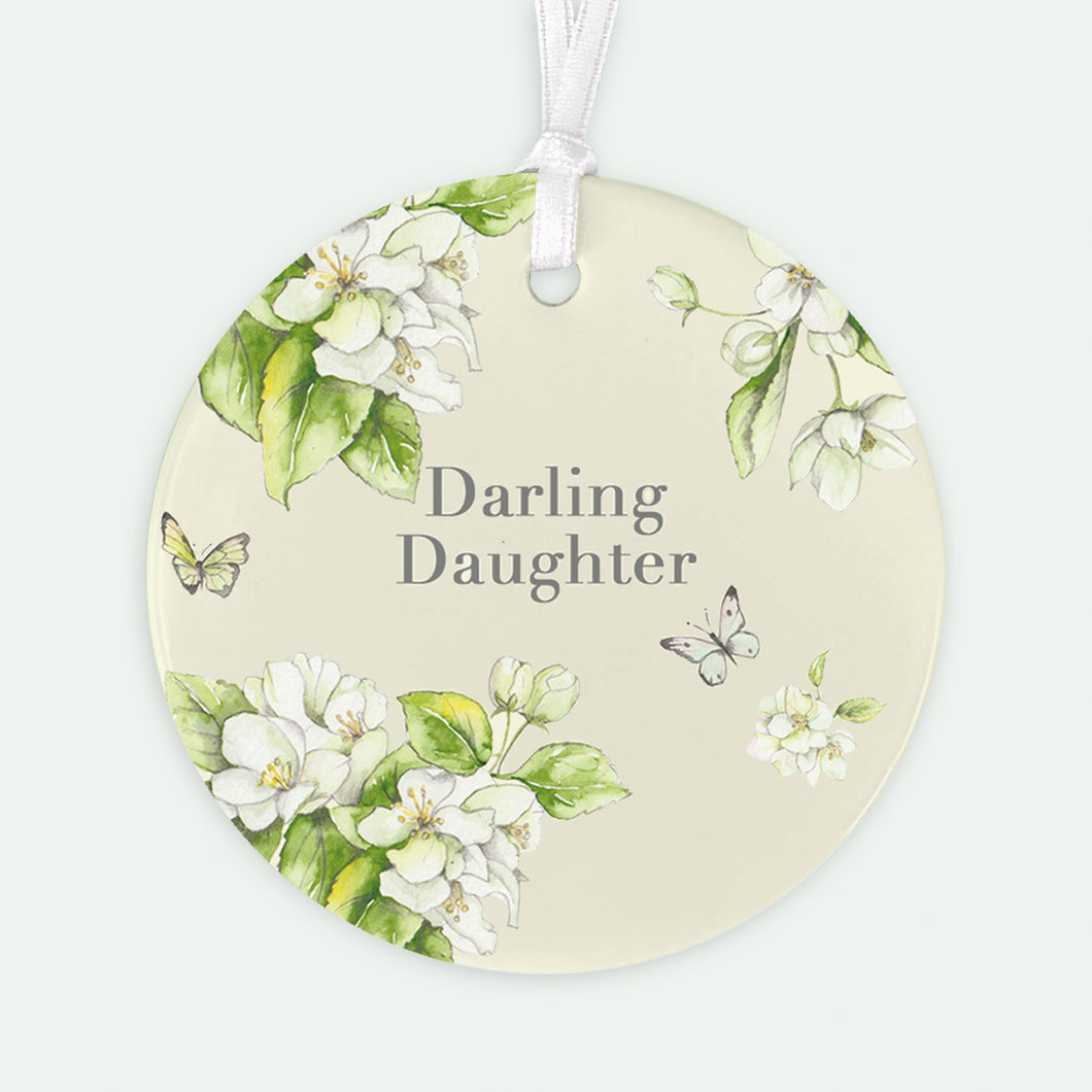 Hanging Ceramic Decoration - Blossom Taupe Daughter Decor Crumble and Core   