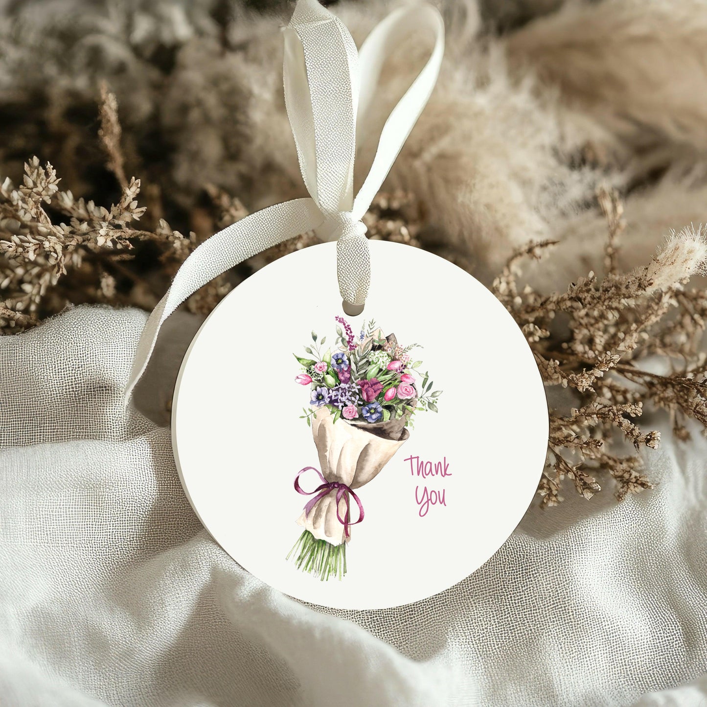 Ceramic Decoration - Keepsake Floral Bouquet Thank You Gift