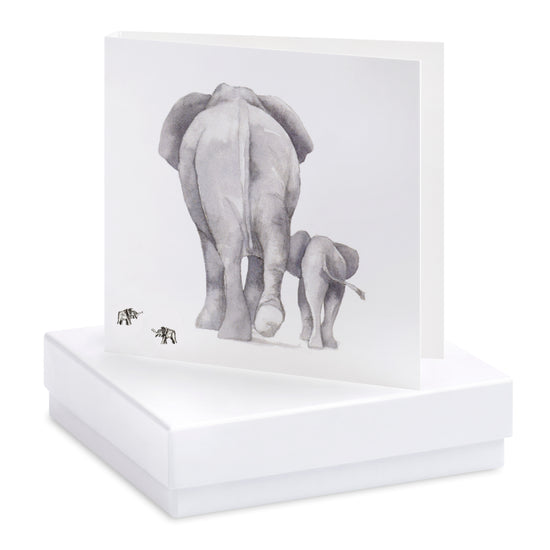 Boxed Elephant Earring Card Earrings Crumble and Core   