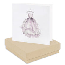 Load image into Gallery viewer, Boxed Party Dress Blank Earring Card Earrings Crumble and Core Kraft  
