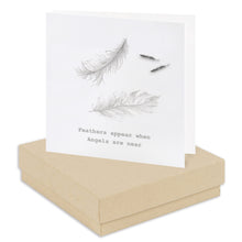Carica l&#39;immagine nel visualizzatore di Gallery, Boxed Feathers Are Near Earring Card Earrings Crumble and Core Kraft  
