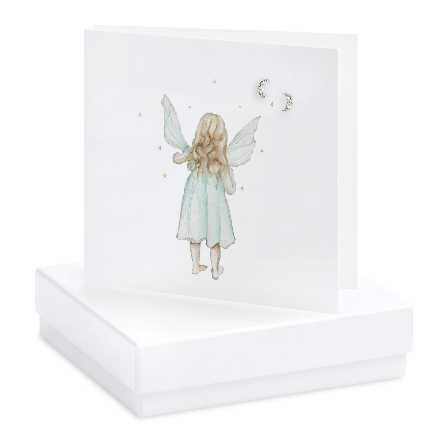 Boxed Fairy Earring Card Earrings Crumble and Core White  