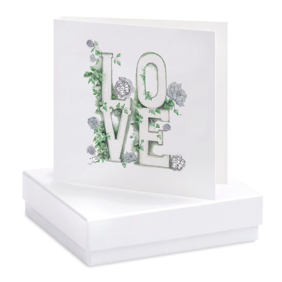 Boxed Love Letters Earring Card Earrings Crumble and Core White  