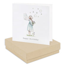 Carica l&#39;immagine nel visualizzatore di Gallery, Boxed Flower Fairy Happy Birthday Earring Card Earrings Crumble and Core Kraft  
