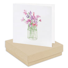 Load image into Gallery viewer, Boxed Sweet Pea Earring Card Earrings Crumble and Core Kraft  
