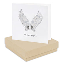 Carica l&#39;immagine nel visualizzatore di Gallery, Boxed To My Angel Wings Earring Card Earrings Crumble and Core Kraft  
