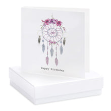 Load image into Gallery viewer, Boxed Dreamcatcher Birthday Earring Card

