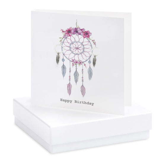 Boxed Dreamcatcher Birthday Earring Card Earrings Crumble and Core   