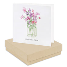 Carica l&#39;immagine nel visualizzatore di Gallery, Boxed Sweet Pea Special Mum Earring Card Earrings Crumble and Core Kraft  

