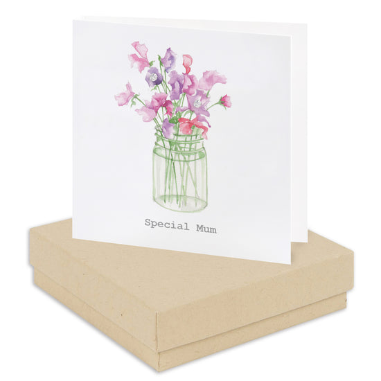 Boxed Sweet Pea Special Mum Earring Card Earrings Crumble and Core Kraft  