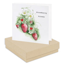 Load image into Gallery viewer, Boxed Earring Card Strawberry Kisses Earrings Crumble and Core Kraft  
