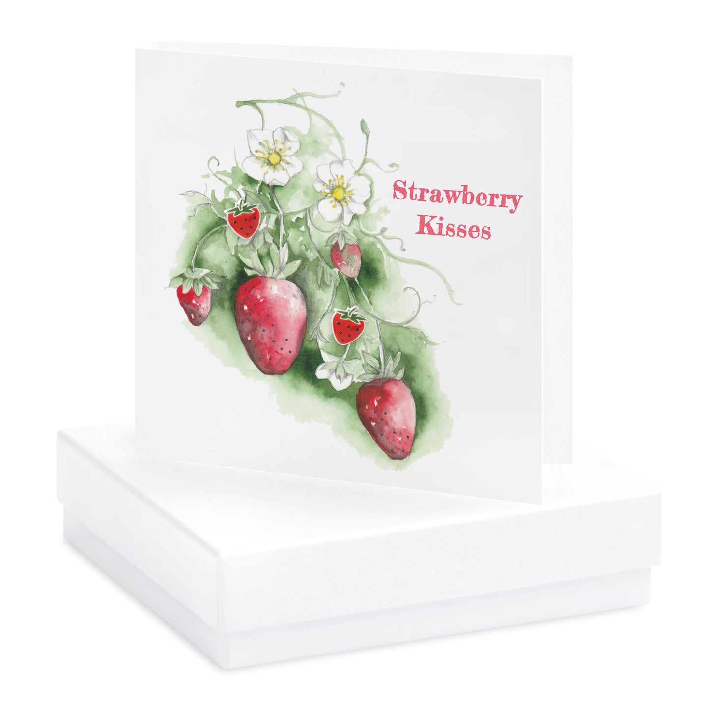 Sterling Silver Earrings – Hypoallergenic Strawberry Studs with Gift Box | 925 Jewelry