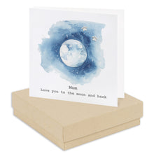 Carica l&#39;immagine nel visualizzatore di Gallery, Boxed Earring Card Mum Moon and Star Earrings Crumble and Core Kraft  
