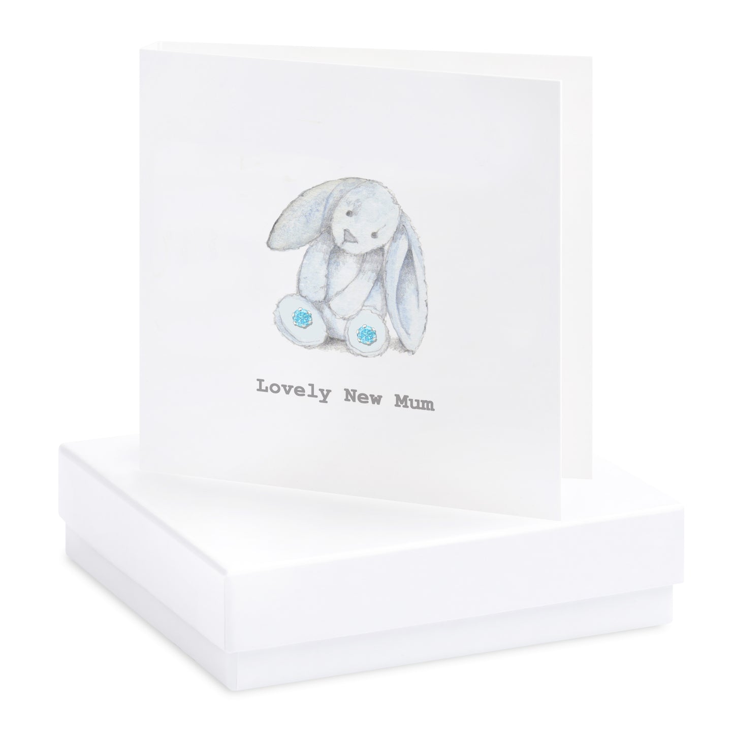 Tarjeta para pendientes de nueva mamá en caja