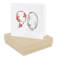 Carica l&#39;immagine nel visualizzatore di Gallery, Boxed Floral 90th Earring Card Earrings Crumble and Core Kraft  
