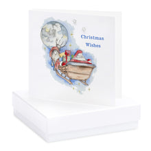 Carica l&#39;immagine nel visualizzatore di Gallery, Boxed Father Christmas in the Sky Earring Card Earrings Crumble and Core   
