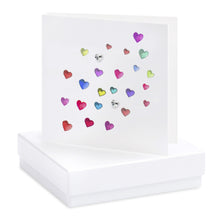 Load image into Gallery viewer, Boxed Hearts Earring Card Earrings Crumble and Core   
