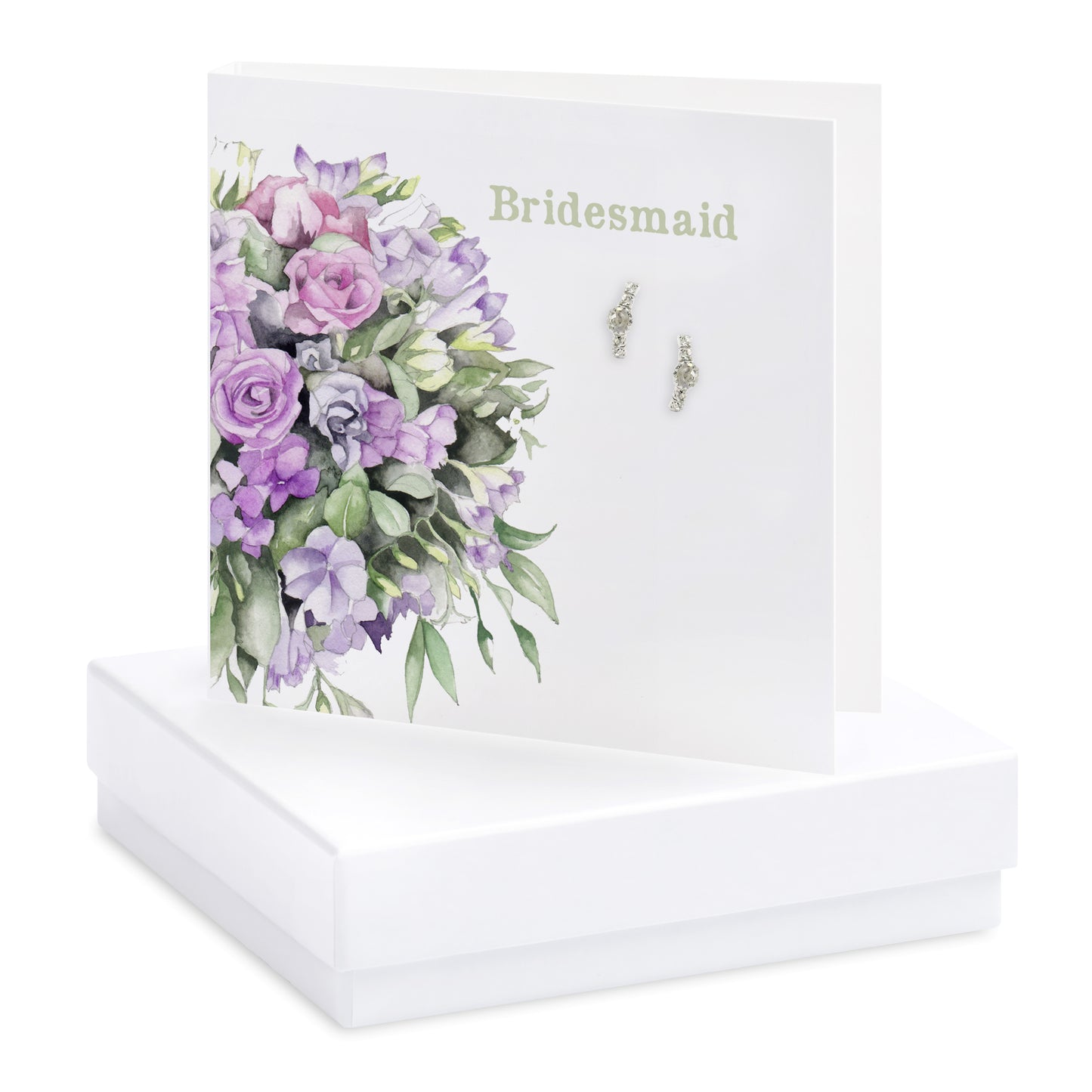 Boxed Floral Bridesmaid Earring Card Earrings Crumble and Core   
