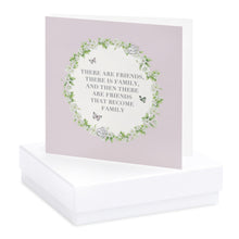 Load image into Gallery viewer, Vintage Sentiments Boxed Silver Earring Card Friends Earrings Crumble and Core White  
