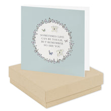 Load image into Gallery viewer, Vintage Sentiments Boxed Silver Earring Card Earrings Crumble and Core Kraft  
