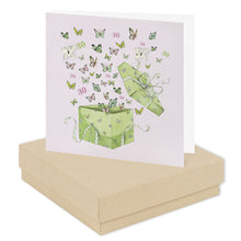 Load image into Gallery viewer, Boxed Earring Card Butterfly 30th Earrings Crumble and Core Kraft  
