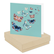 Load image into Gallery viewer, Boxed Silver Earring Card Butterflies Earrings Crumble and Core Kraft  
