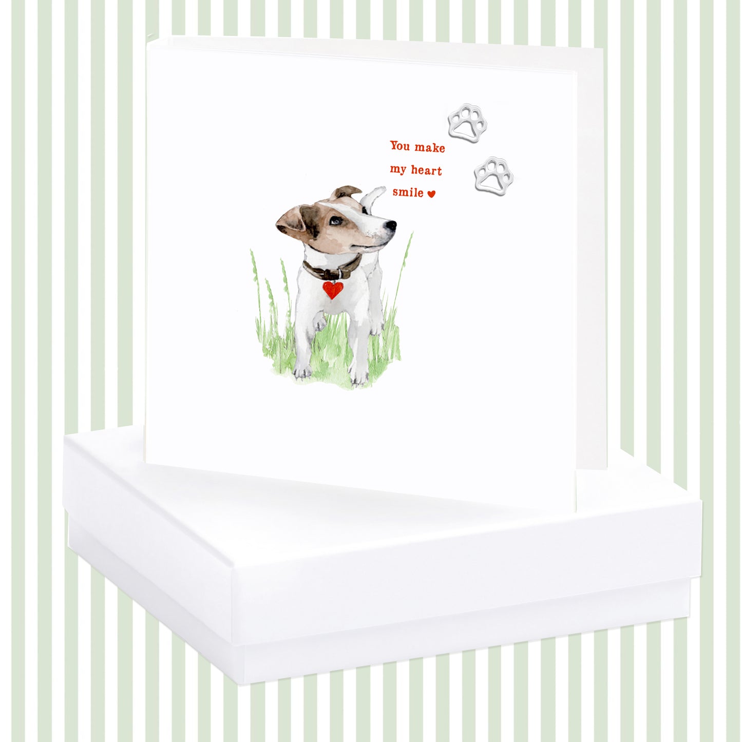 Sterling Silver Stud Earrings - Dog Paw Studs - Dog Jewellery | Boxed Gift Set