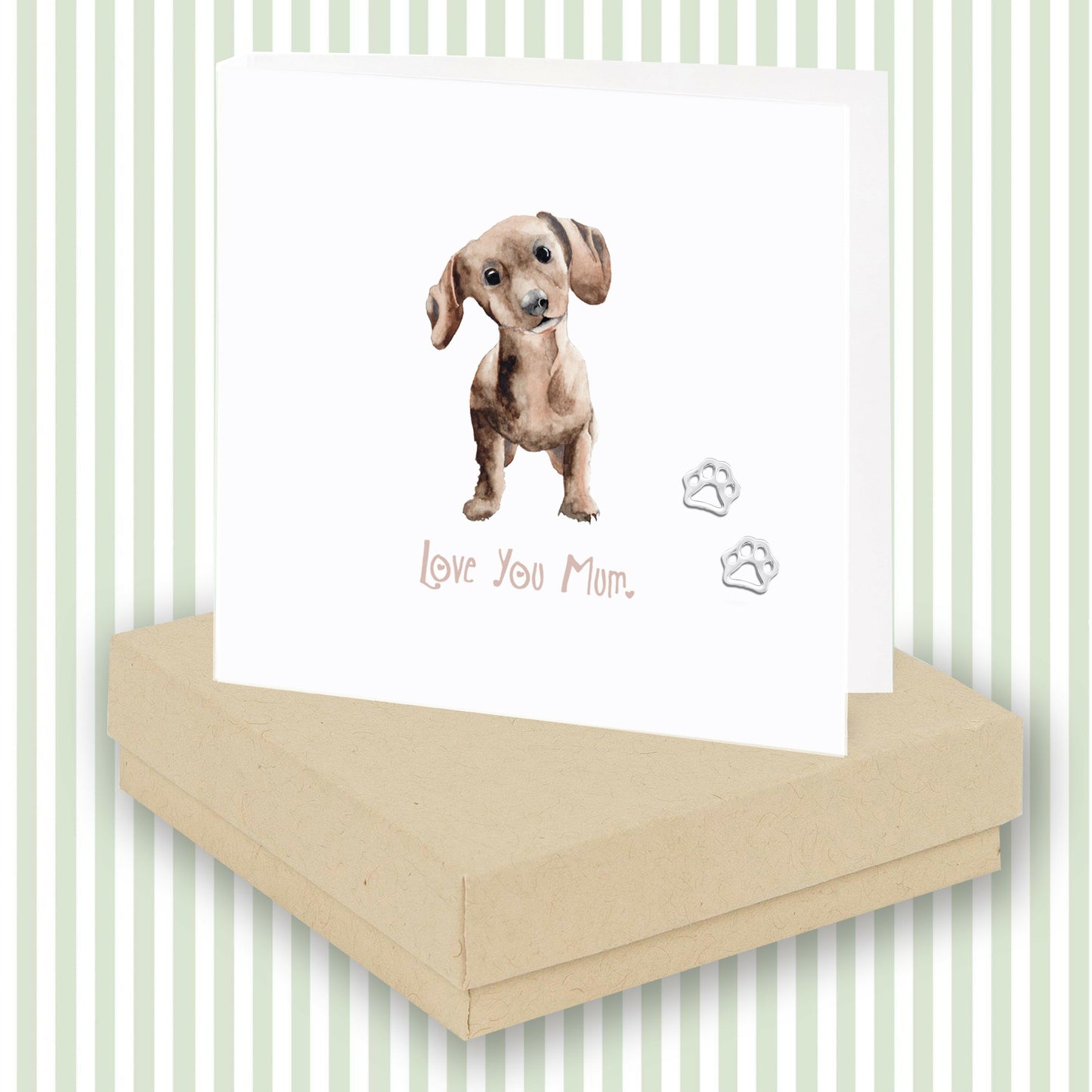 Sterling Silver Stud Earrings – Dog Paw Studs - Mum Gift - Dog Mum Gift