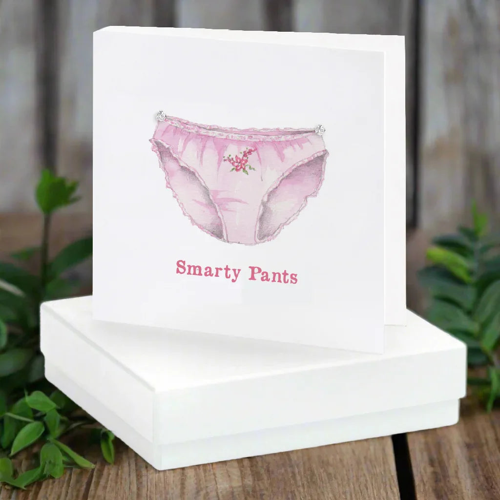 Sterling Silver Stud Earrings on Boxed Card - Congratulations Gift - Crumble and Core