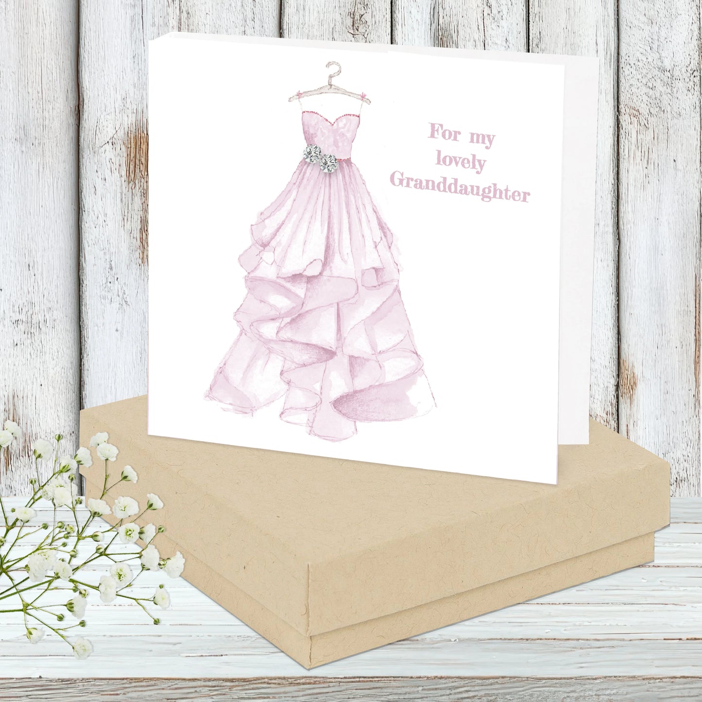 Sterling Silver Crystal Earrings Gift Card - Sparkle for a Special Granddaughter - Crumble and Core