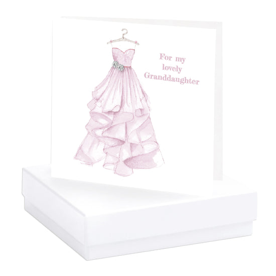 Sterling Silver Crystal Earrings Gift Card - Sparkle for a Special Granddaughter - Crumble and Core