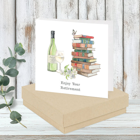 Sterling Silver Stud Earrings with Retirement Card - Thoughtful Retirement Gift - Crumble and Core