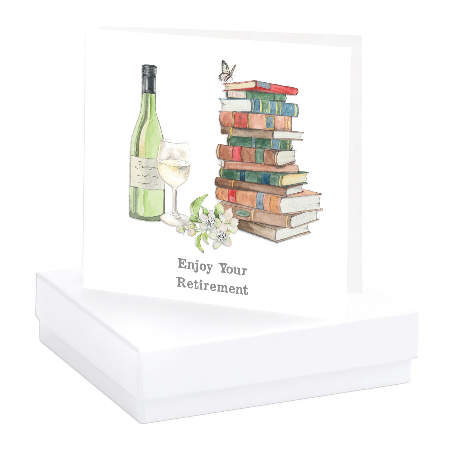 Sterling Silver Stud Earrings with Retirement Card - Thoughtful Retirement Gift - Crumble and Core