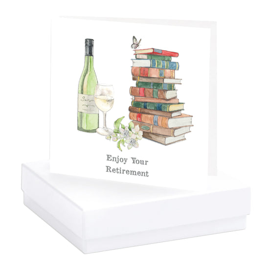 Sterling Silver Stud Earrings with Retirement Card - Thoughtful Retirement Gift - Crumble and Core