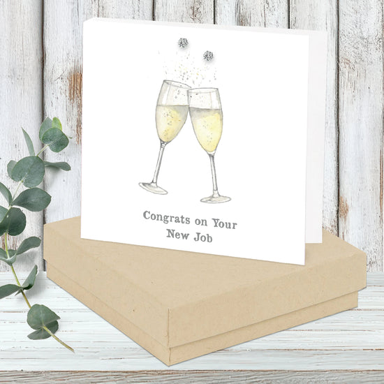 Sterling Silver Stud Earrings with New Job Card - Thoughtful New Job or Promotion Gift - Crumble and Core