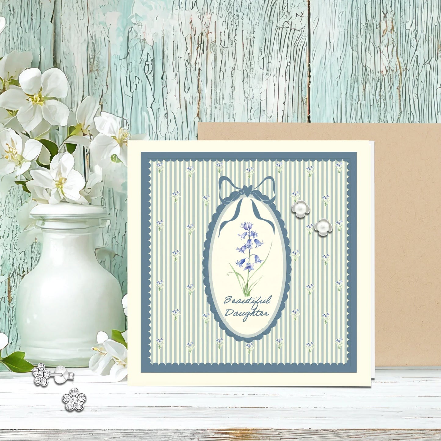 Inscatolato e via! Biglietto per orecchini con mongolfiera