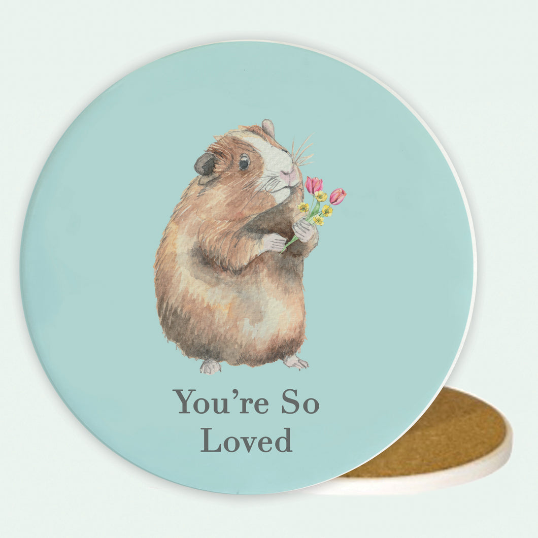 Ceramic Coaster - Guinea Pig Loved Coasters Crumble and Core   