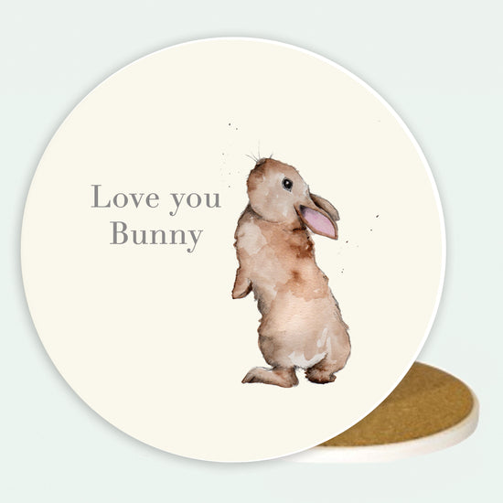 Ceramic Coaster - Bunny Love You Coasters Crumble and Core   