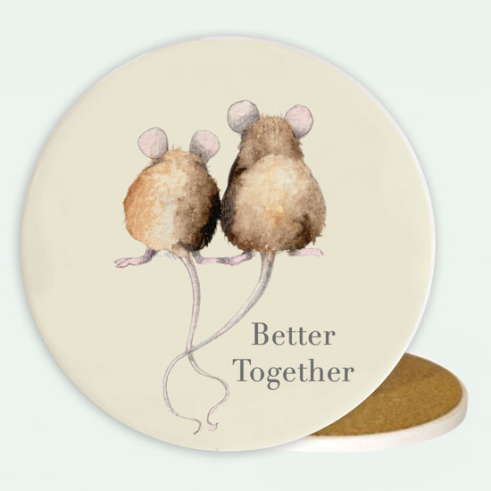 Ceramic Coaster - Mice Better Together Coasters Crumble and Core   