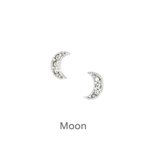 Carica l&#39;immagine nel visualizzatore di Gallery, Boxed Moon When Its Dark Look For The Stars Earring Card Earrings Crumble and Core   
