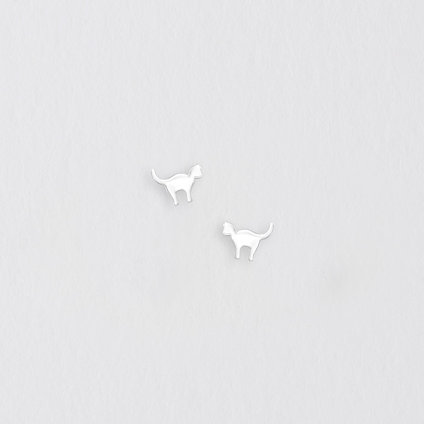Cat Silver Earring Stud Earrings Crumble and Core   