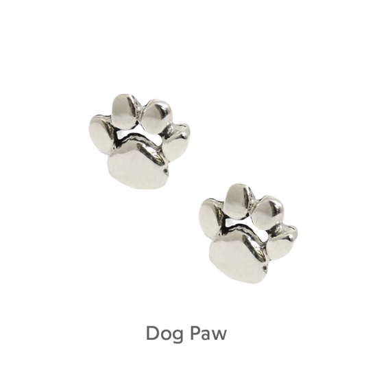 Pawsome Dogs Silver Earring Card Earrings Crumble and Core   
