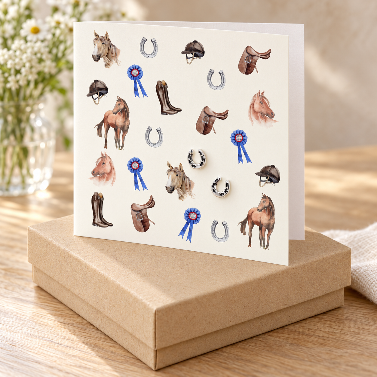Sterling Silver Stud Earrings – Horse Shoe Studs - Gifts for Horse Lovers