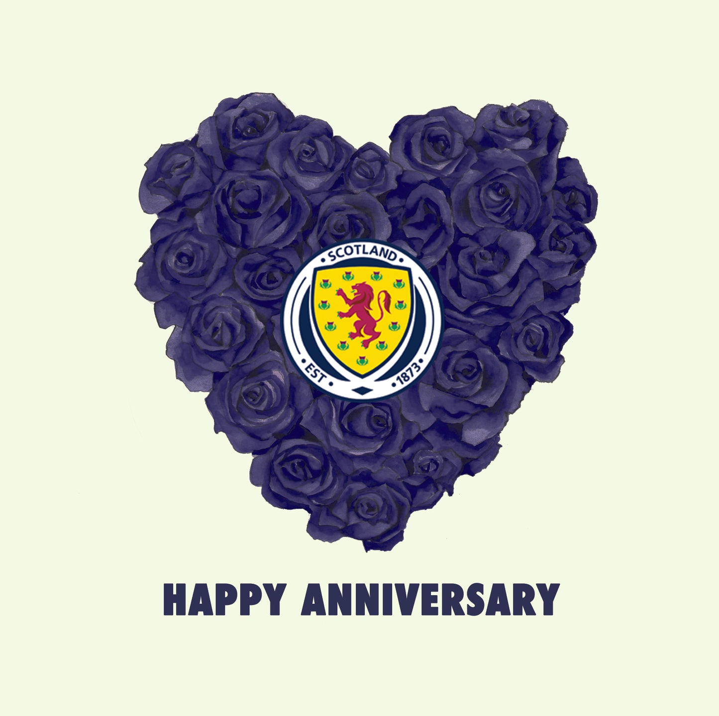 Scotland Football Anniversary Greeting Card Greeting & Note Cards Crumble and Core   
