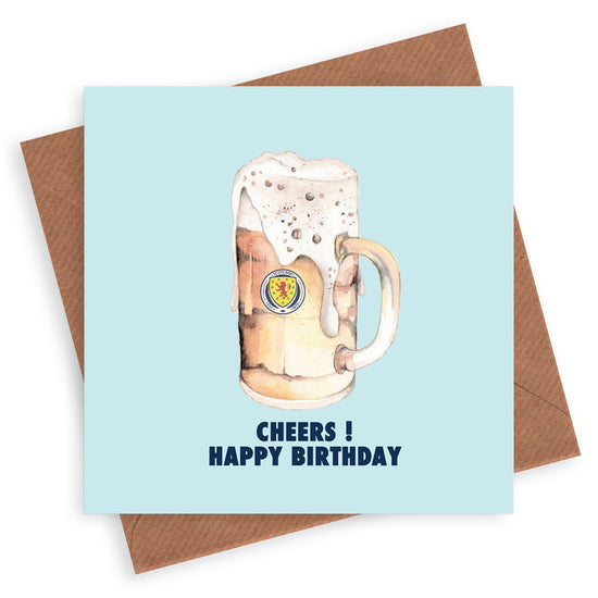 Scotland Football Cheers Happy Birthday Greeting Card Greeting & Note Cards Crumble and Core   